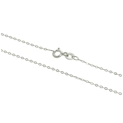 Chaîne à maillons plats en argent sterling de 1 mm, 14 à 28 pouces