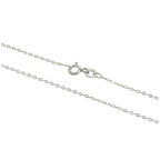 Chaîne à maillons plats en argent sterling de 1 mm, 35 à 70 cm
