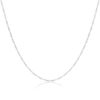 Chaîne Figaro en argent sterling de 1,3 mm, 35 à 81 cm