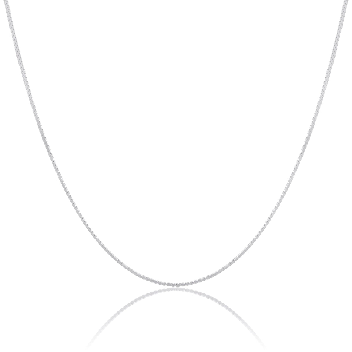 Chaîne serpentine en argent sterling de 40 à 81 cm