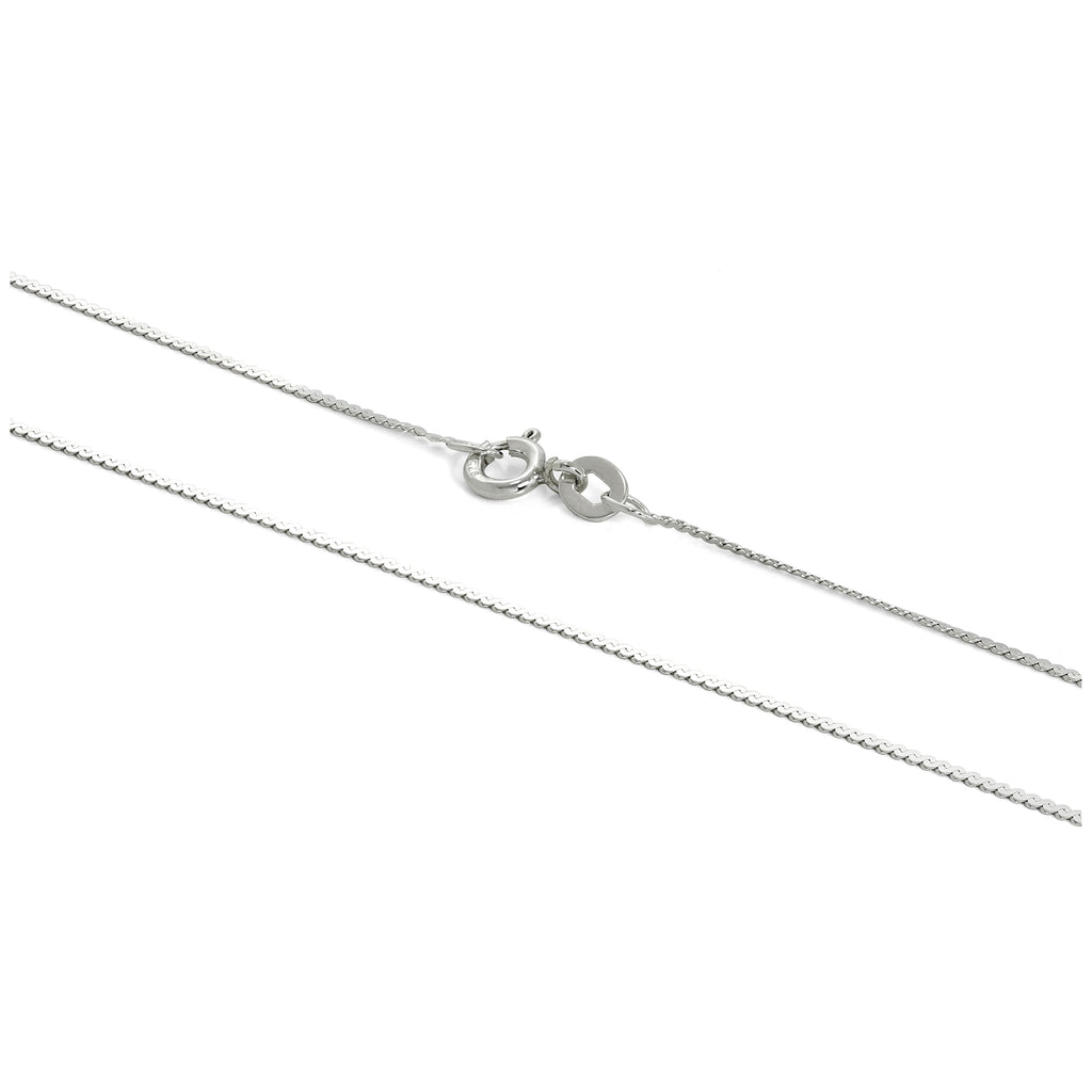 Chaîne serpentine en argent sterling de 40 à 81 cm