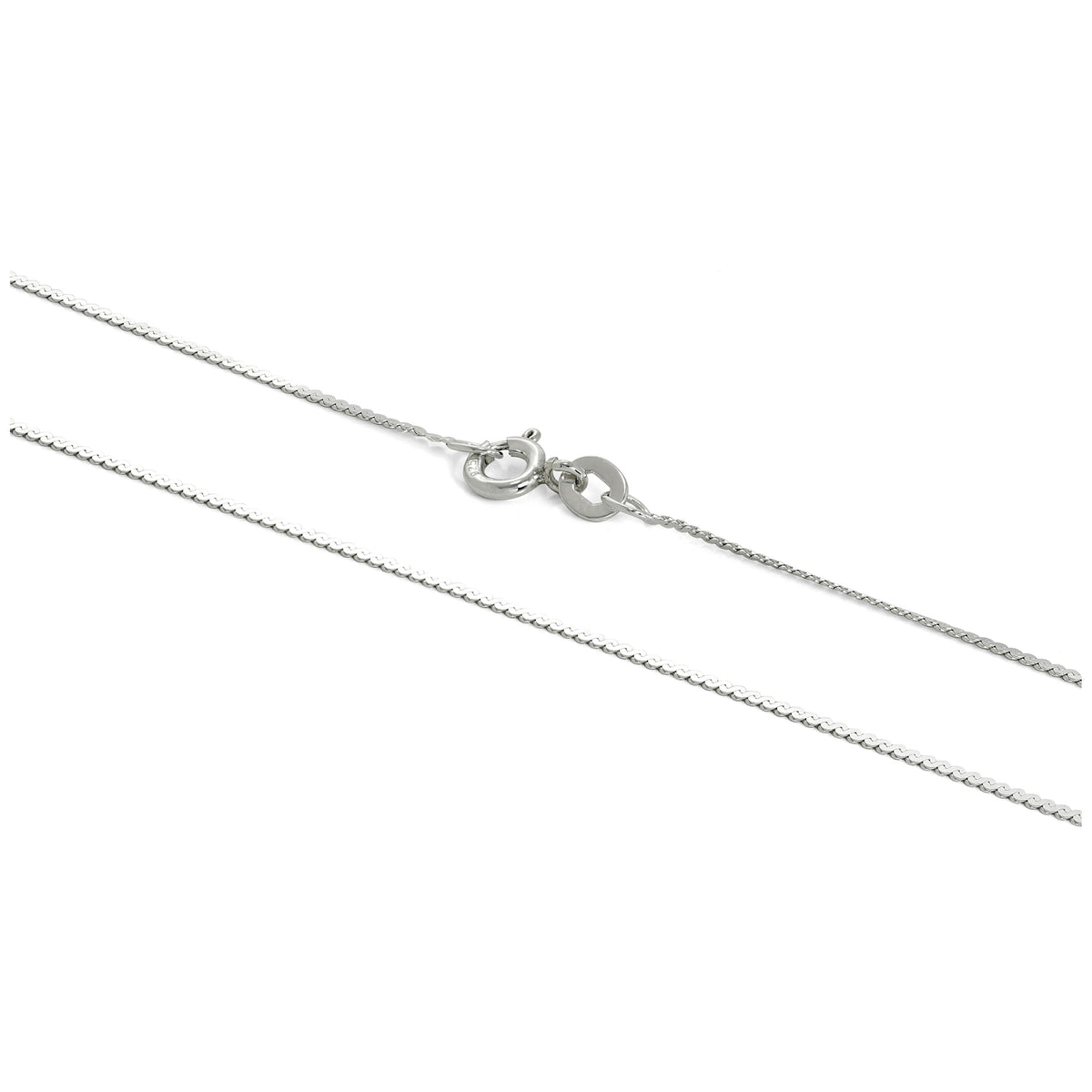 Chaîne serpentine en argent sterling de 40 à 81 cm