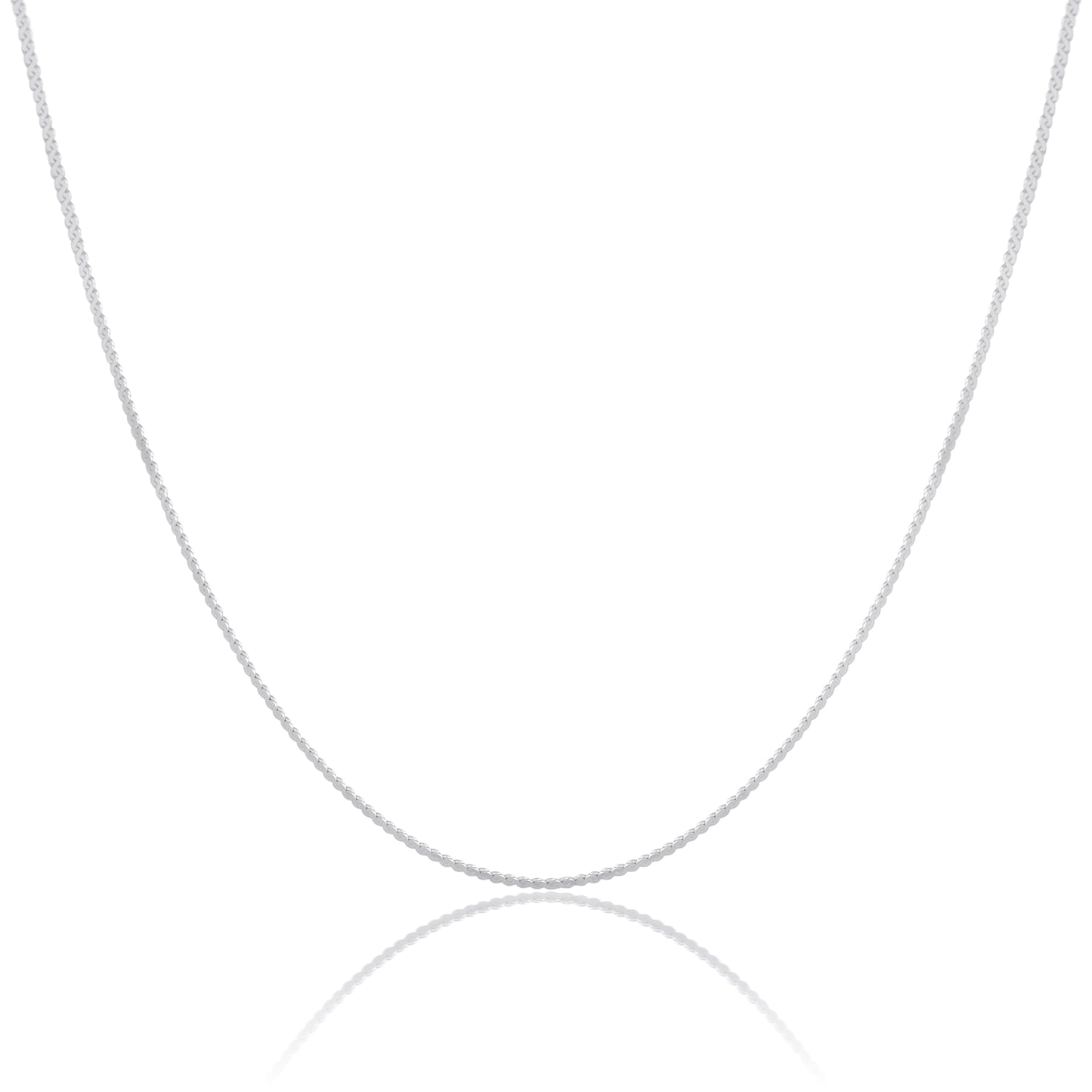 Chaîne serpentine en argent sterling de 16 à 32 pouces