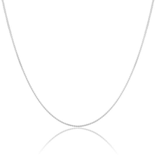 Chaîne serpentine en argent sterling de 16 à 32 pouces