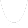 Chaîne torsadée en argent sterling à taille diamant disco de 40 à 61 cm