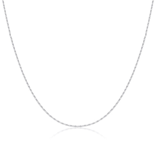 Chaîne torsadée en argent sterling de 40 à 61 cm