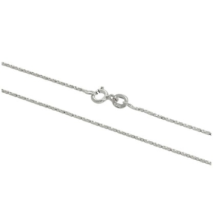 Chaîne torsadée en argent sterling de 40 à 61 cm
