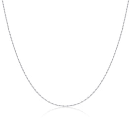 Chaîne torsadée en argent sterling de 40 à 61 cm
