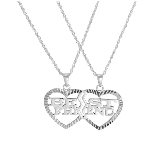 Collier avec pendentif double cœur en argent sterling, 40 à 60 cm