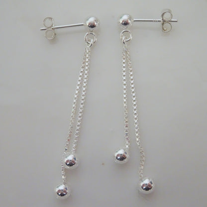 Boucles d'oreilles pendantes en argent sterling