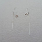 Boucles d'oreilles à enfiler en argent sterling et cristal CZ transparent