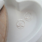 Boucles d'oreilles créoles en argent sterling avec Claddagh