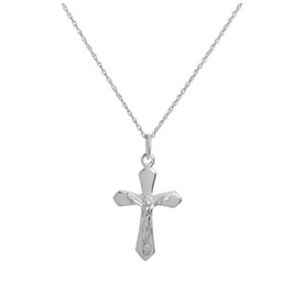 Collier pendentif crucifix en argent sterling de 35 à 55 cm