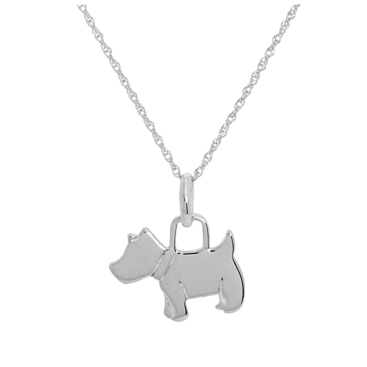 Collier avec pendentif chien écossais en argent sterling de 35 à 55 cm