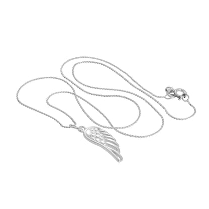 Collier pendentif aile d'ange en argent sterling de 14 à 28 pouces