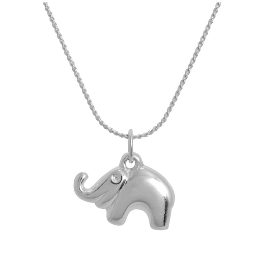 Collier avec pendentif éléphant en argent sterling de 35 à 71 cm