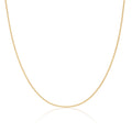 Chaîne gourmette en argent sterling plaqué or de 1 mm, 40 à 61 cm