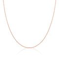 Chaîne Belcher en argent sterling plaqué or rose de 1 mm, 40 à 61 cm