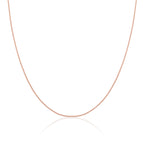 Chaîne Belcher en argent sterling plaqué or rose de 1 mm, 40 à 61 cm