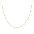 Chaîne câble en argent sterling plaqué or de 1 mm, 40 à 61 cm