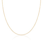 Chaîne câble en argent sterling plaqué or de 1 mm, 40 à 61 cm
