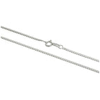 Chaîne gourmette en argent sterling de 2 mm, 40 à 61 cm