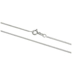 Chaîne gourmette en argent sterling de 1 mm, 40 à 61 cm