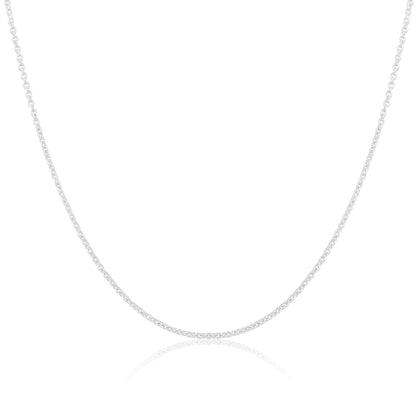 Chaîne en argent sterling de 2 mm, 40 à 61 cm