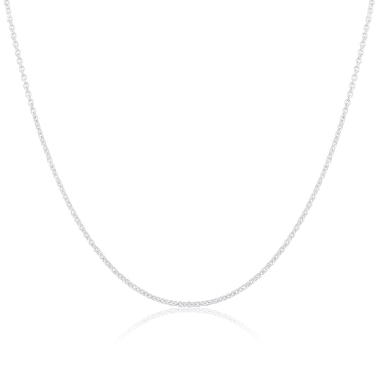 Chaîne en argent sterling de 2 mm, 40 à 61 cm