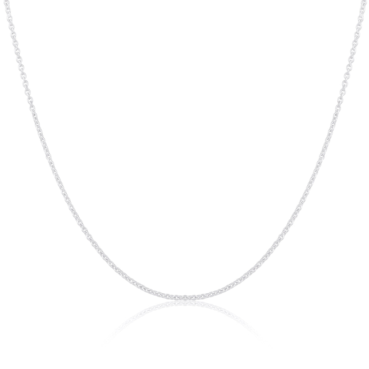 Chaîne en argent sterling de 2 mm, 40 à 61 cm