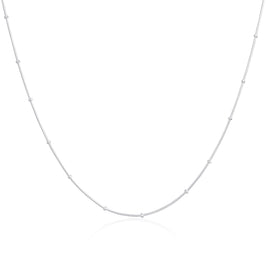 Chaîne serpent perlée en argent sterling de 1 mm, 40 à 60 cm