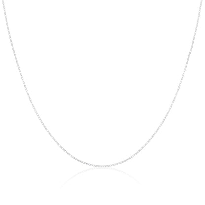 Chaîne gourmette en argent sterling de 2 mm, 40 à 61 cm