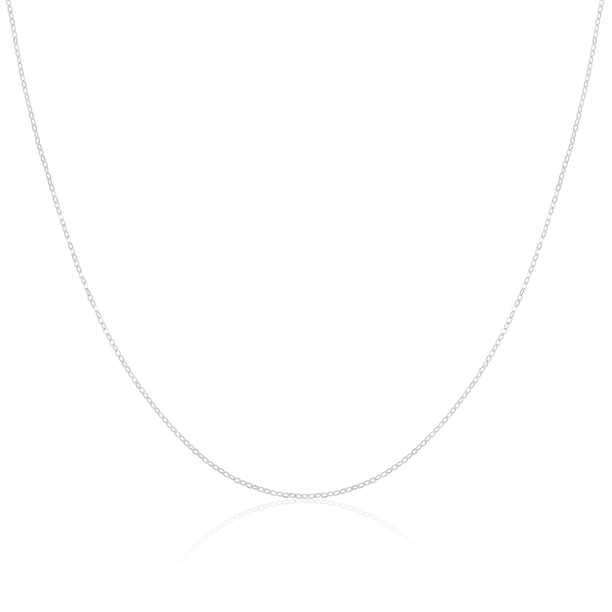 Chaîne gourmette en argent sterling de 2 mm, 40 à 61 cm