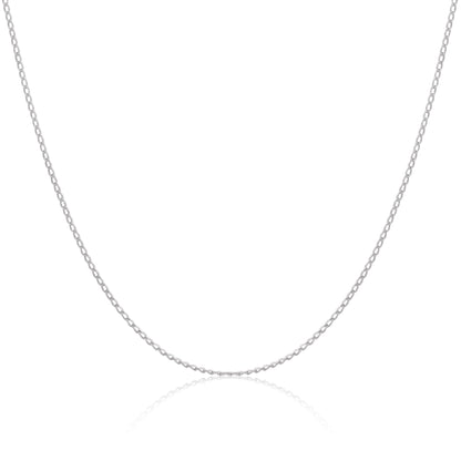 Chaîne gourmette en argent sterling de 1 mm de long, 40 à 61 cm