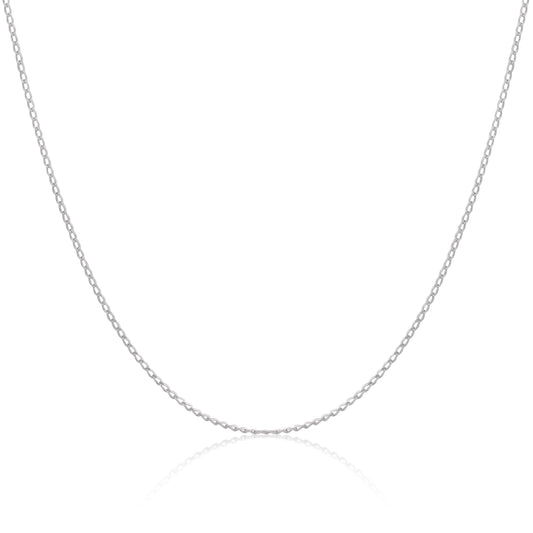 Chaîne gourmette en argent sterling de 1 mm de long, 40 à 61 cm