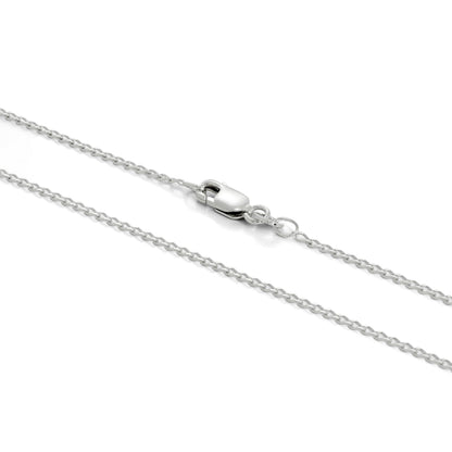 Chaîne gourmette en argent sterling de 1 mm de long, 40 à 61 cm