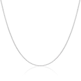 Chaîne gourmette en argent sterling de 1 mm de long, 40 à 61 cm