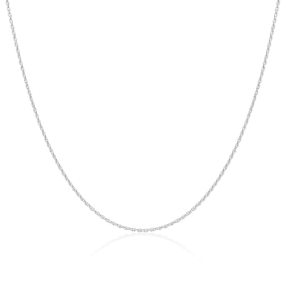 Chaîne torsadée en argent sterling de 1 mm, 40 à 61 cm