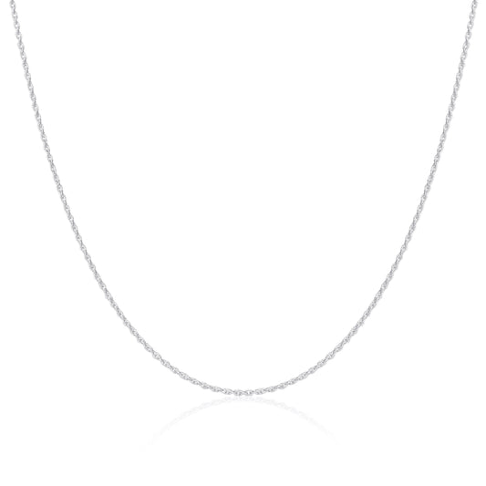Chaîne torsadée en argent sterling de 1 mm, 40 à 61 cm