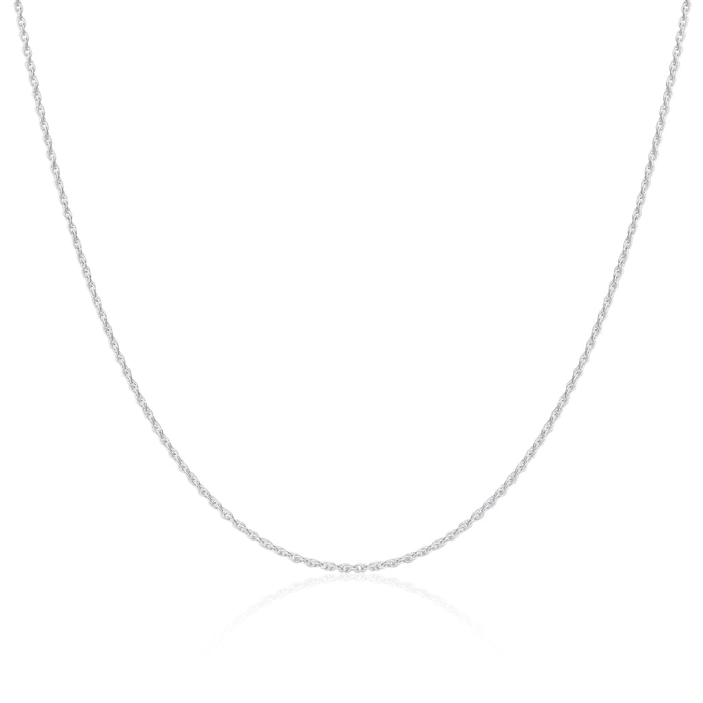 Chaîne torsadée en argent sterling de 1 mm, 40 à 61 cm