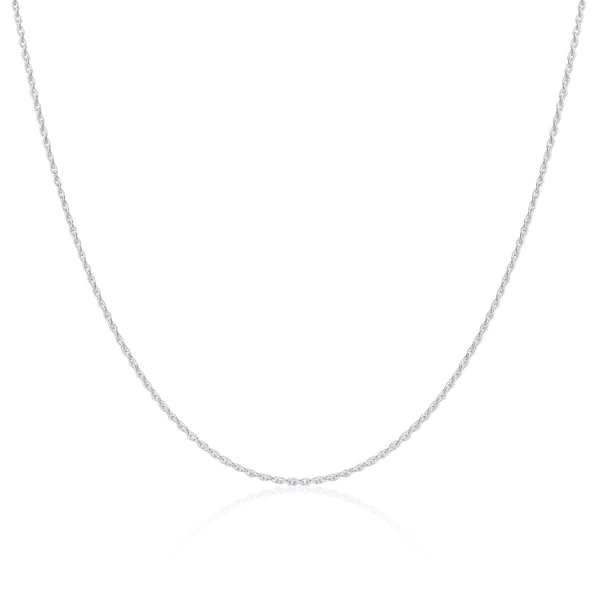 Chaîne torsadée en argent sterling de 1 mm, 40 à 61 cm