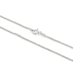 Chaîne queue de renard torsadée en argent sterling de 1 mm, 40 à 61 cm