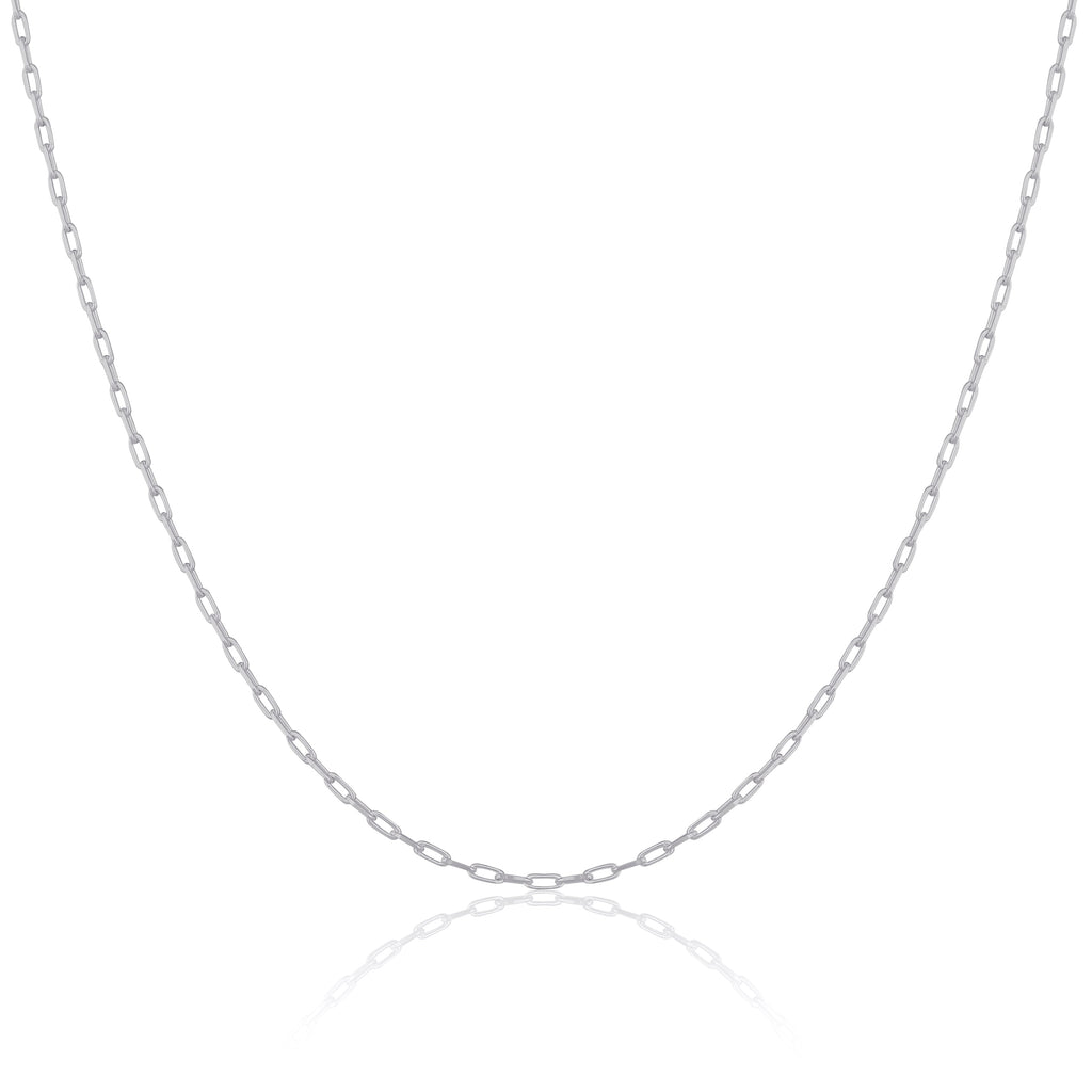 Chaîne à maillons longs en argent sterling de 2 mm, 40 à 60 cm