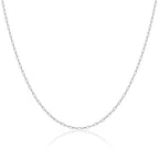 Chaîne à maillons longs en argent sterling de 2 mm, 40 à 60 cm