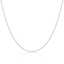 Chaîne à maillons longs en argent sterling de 2 mm, 40 à 60 cm
