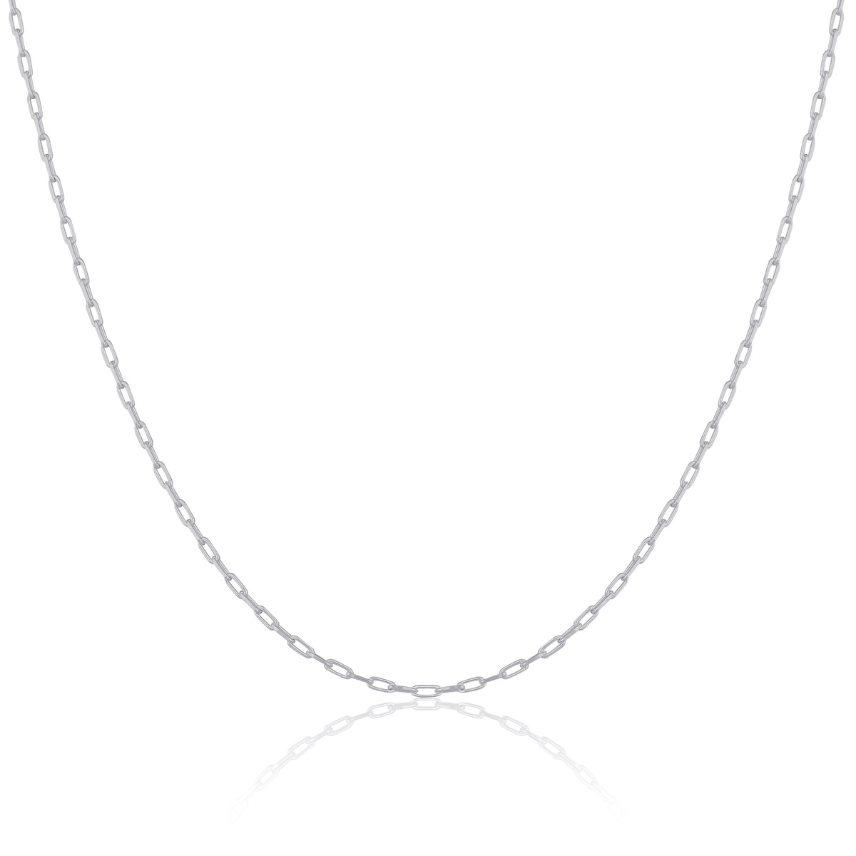 Chaîne à maillons longs en argent sterling de 2 mm, 40 à 60 cm