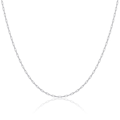 Chaîne à maillons longs en argent sterling de 2 mm, 40 à 60 cm