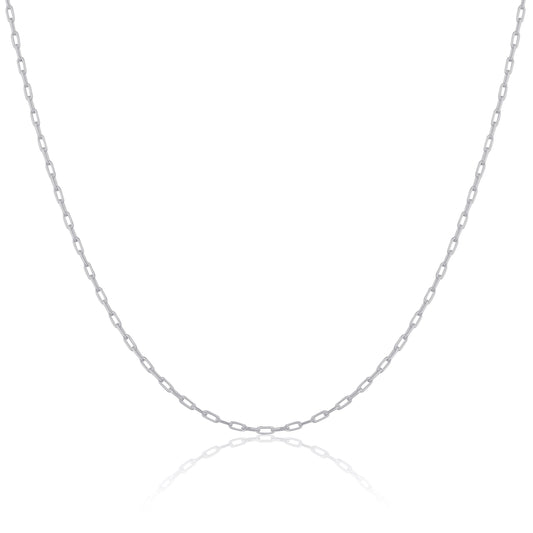 Chaîne à maillons longs en argent sterling de 2 mm, 40 à 60 cm