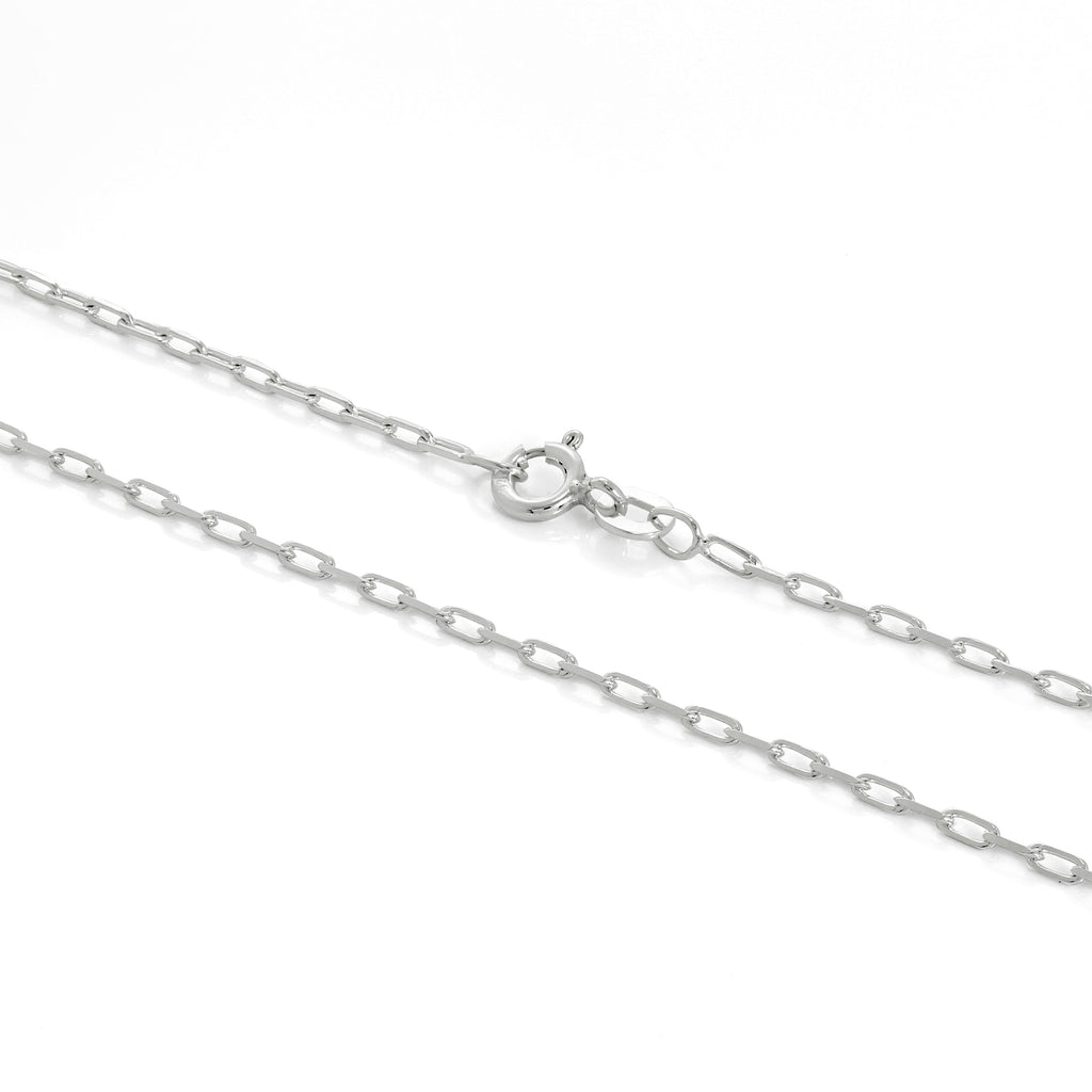 Chaîne à maillons longs en argent sterling de 2 mm, 40 à 60 cm