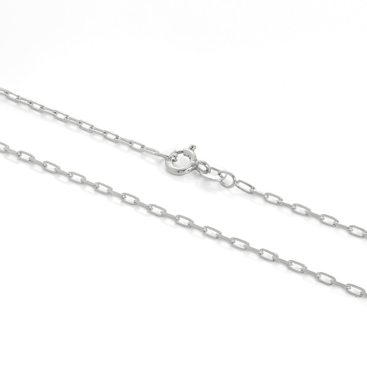 Chaîne à maillons longs en argent sterling de 2 mm, 40 à 60 cm